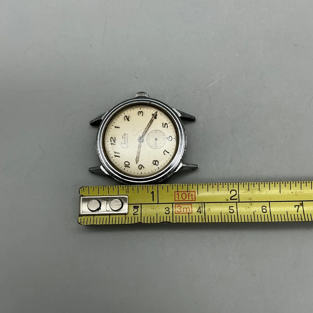 Vintage Croton Aquamatic Incabloc Mens Watch 31mm Cream Dial Automatic